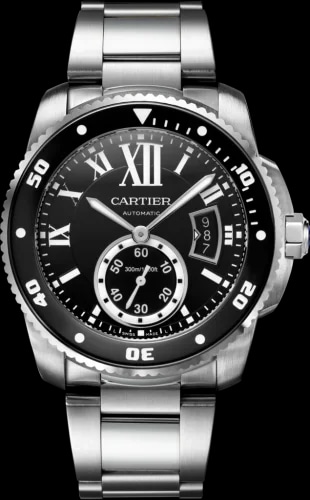 Calibre de Cartier Diver Stainless Steel / Black / Bracelet