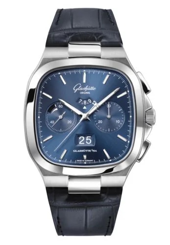 Seventies Chronograph Panorama Date Blue / Alligator - Folding