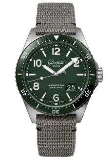 SeaQ Panorama Date Stainless Steel / Green / Synthetic - Pin