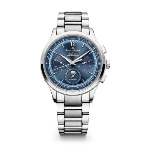 Master Control Chronograph Calendar Stainless Steel / Blue / Strap + Bracelet