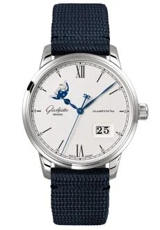 Senator Excellence Panorama Date Moonphase Stainless Steel / Silver / Synthetic