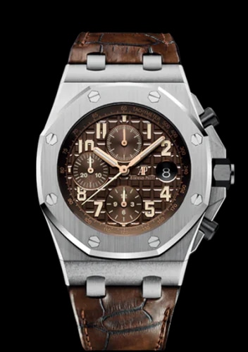 Royal Oak Offshore 26470 Stainless Steel / Brown / Alligator