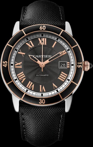 Ronde Croisière de Cartier Stainless Steel / Pink Gold /Grey