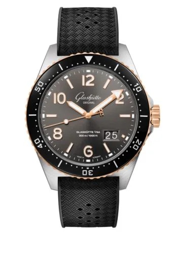 SeaQ Panorama Date Stainless Steel / Red Gold / Grey / Rubber - Folding