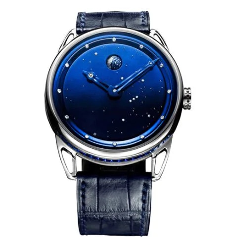 DB25 Moon Phase Starry Sky White Gold / Sapphire