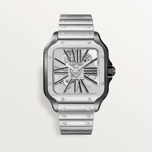 Santos de Cartier Large Skeleton Stainless Steel - ADLC