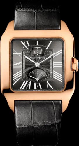 Santos Dumont 38 Date / Power Reserve Pink Gold / Grey