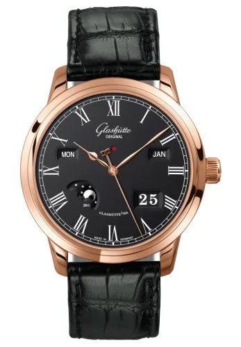 Senator Perpetual Calendar Red Gold / Black / Alligator / Folding