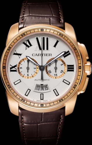 Calibre de Cartier Chronograph Stainless Pink Gold / Silver
