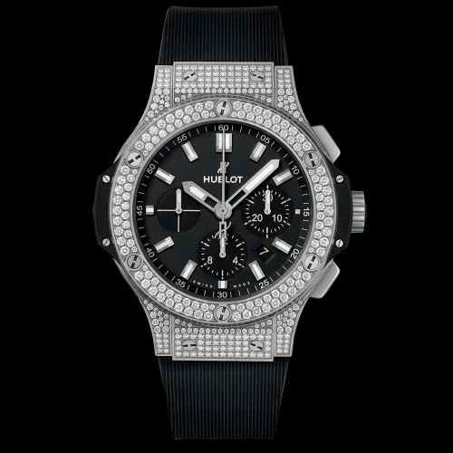 Big Bang 45 Stainless Steel / Pavé / Black