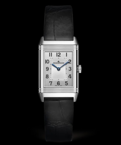 Reverso Classic Small Duetto Stainless Steel / Silver / Alligator