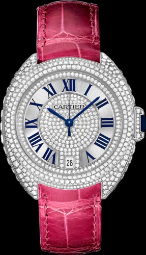Clé de Cartier 35 White Gold / Full Diamonds / Red