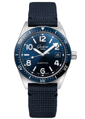 SeaQ Date Stainless Steel / Blue / Synthetic - Pin