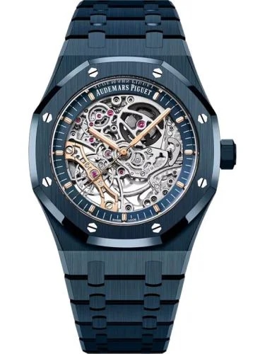 Royal Oak 41 Double Balance Wheel Openworked Blue Nuit, Nuage 50 Ceramic