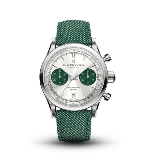 Manero Flyback 40 Stainless Steel / Silver - Green
