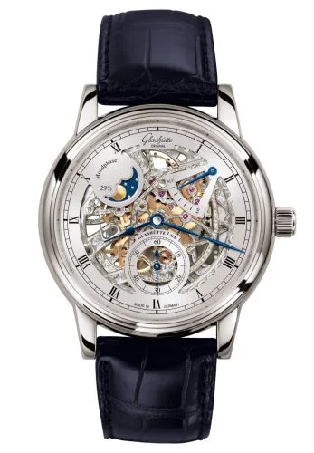 Senator Moon Phase White Gold / Skeleton / Alligator / Folding