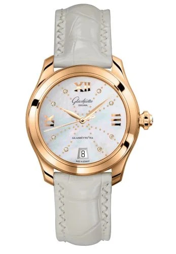 Lady Serenade Rose Gold / MOP - Index Line / Alligator - Folding