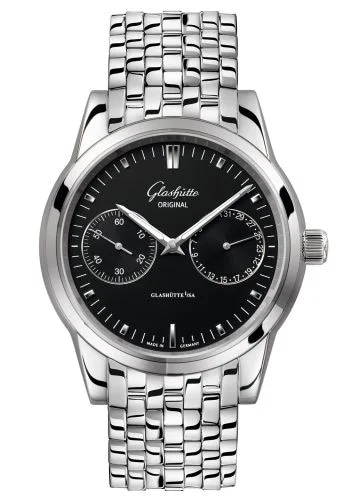 Senator Hand Date Stainless Steel / Black / Bracelet
