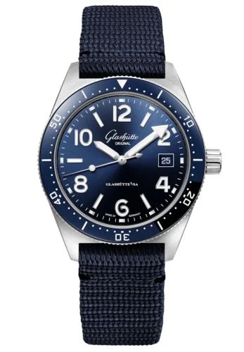 SeaQ Date Stainless Steel / Blue / Synthetic - Pin