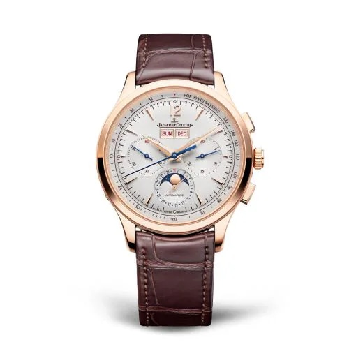 Master Control Chronograph Calendar Pink Gold / Silver / Alligator
