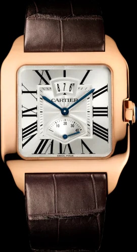 Santos Dumont 38 Date / Power Reserve Pink Gold / Silver