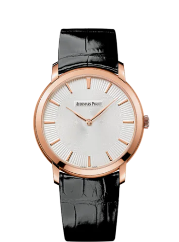 Jules Audemars 15180 Extra-Thin Pink Gold / Silver Guilloche