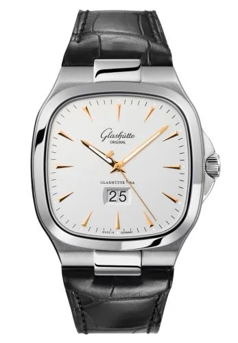 Seventies Panorama Date Silver / Alligator / Folding