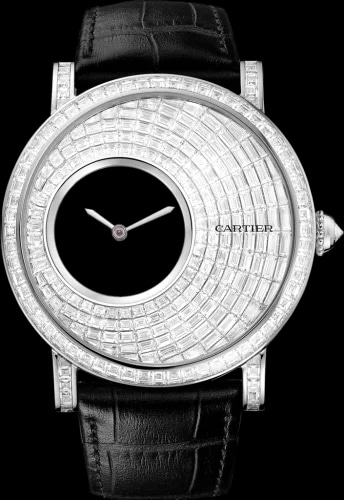Rotonde de Cartier Mysterious Hour White Gold / Baguette