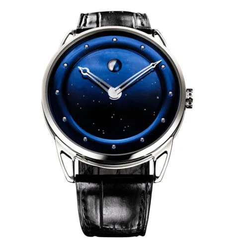 DB25 Moon Phase Starry Sky White Gold