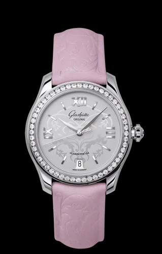 Lady Serenade Stainless Steel / Diamond / Pink / Calf / Folding
