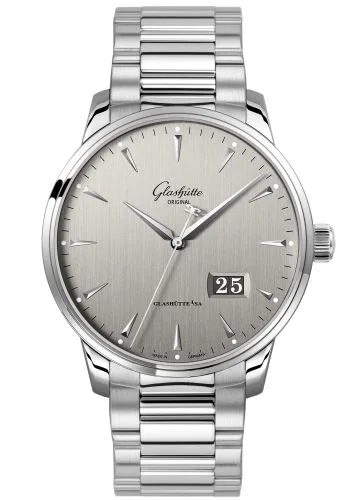 Senator Excellence Panorama Date Stainless Steel / Grey / Bracelet