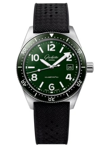 SeaQ Date Stainless Steel / Green / Rubber - Folding