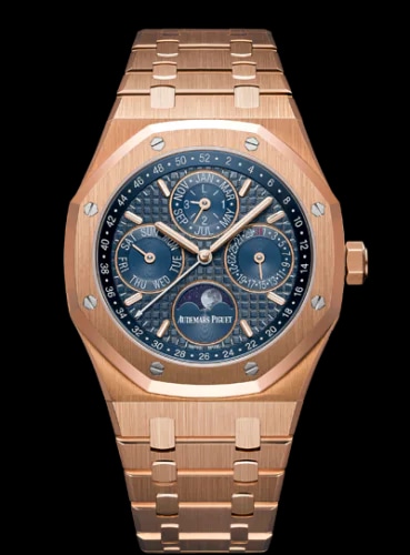 Royal Oak Perpetual Calendar 41 Pink Gold / Blue