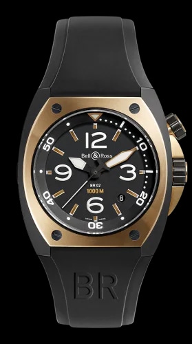 BR 02 92 Rose Gold & Carbon