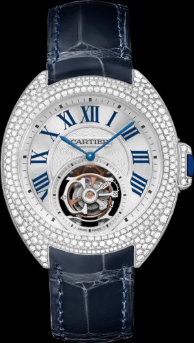 Clé de Cartier 35 Flying Tourbillon White Gold / Full Diamonds / Red