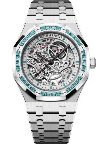 Royal Oak 41 Double Balance Wheel Openworked White Gold / Topaz