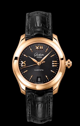 Lady Serenade Rose Gold / Black / Alligator - Folding