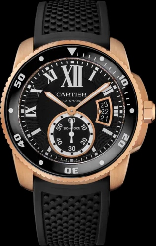 Calibre de Cartier Diver Pink Gold / Black
