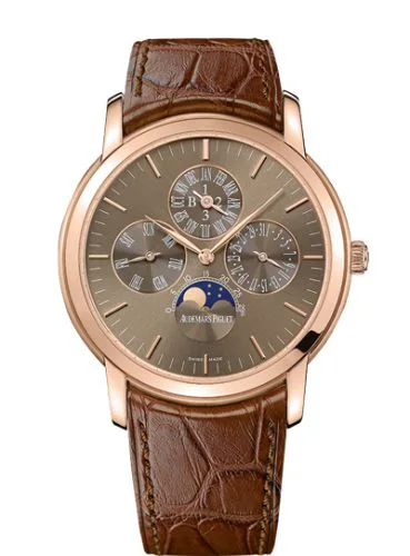 Jules Audemars 26390 Perpetual Calendar Pink Gold / Brown