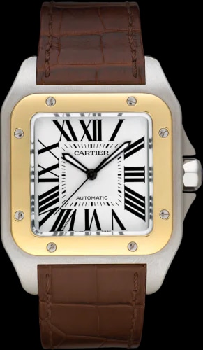 Santos 100 41.3  Stainless Steel / Yellow Gold