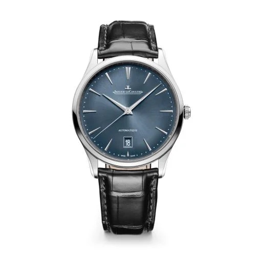 Master Ultra Thin Date Stainless Steel / Blue - Grey / Alligator