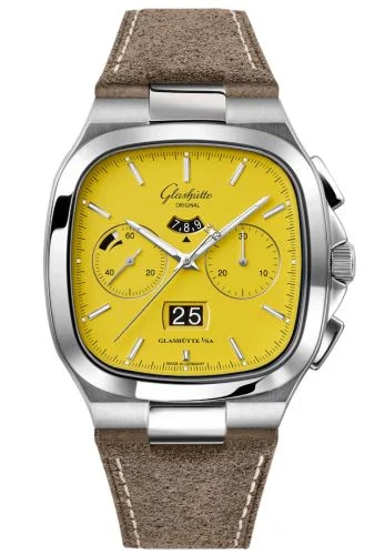 Seventies Chronograph Panorama Date Yellow / Nubuck / Folding