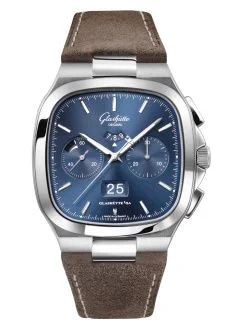 Seventies Chronograph Panorama Date Blue / Calf - Folding