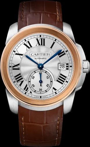 Calibre de Cartier 38 Stainless Steel / Pink Gold / Silver