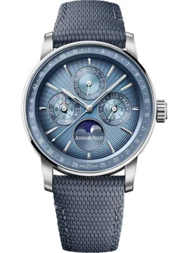CODE 11.59 Perpetual Calendar White Gold / Smoked Blue