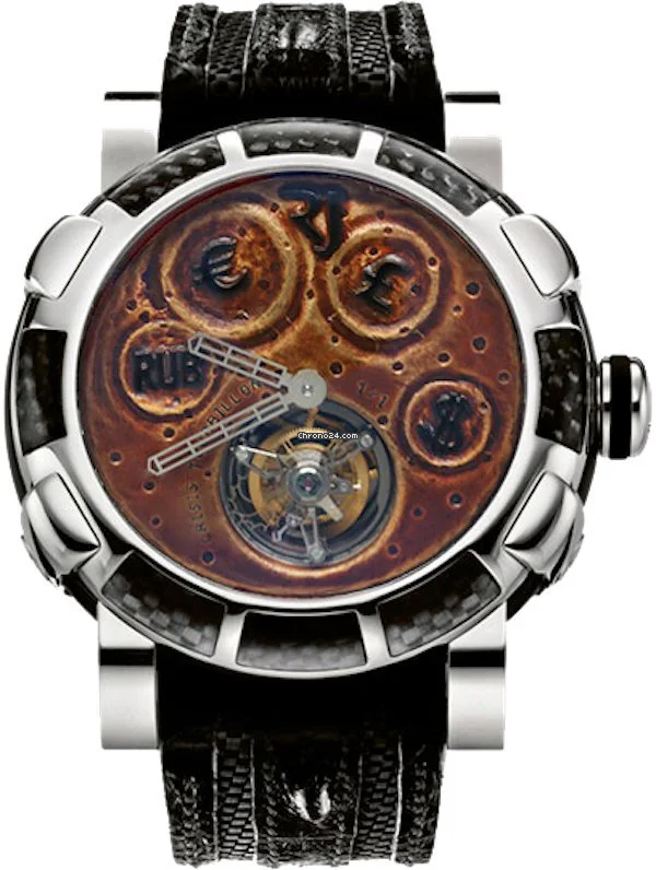 Romain Jerome TOURBILION RUSTED STEEL T-OXY III TOURBILLON BLACK EXTREME, image 1 Romain Jerome TOURBILION RUSTED STEEL T-OXY III TOURBILLON BLACK EXTREME, image 1