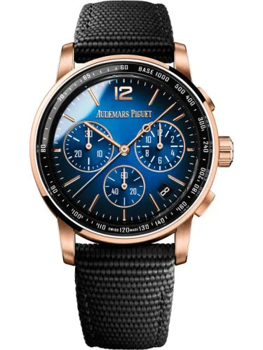 CODE 11.59 Chronograph Selfwinding Pink Gold / Blue / Fabric