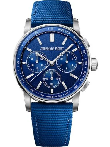 CODE 11.59 Chronograph Selfwinding Blue Ceramic - White Gold / Tuscany Blue