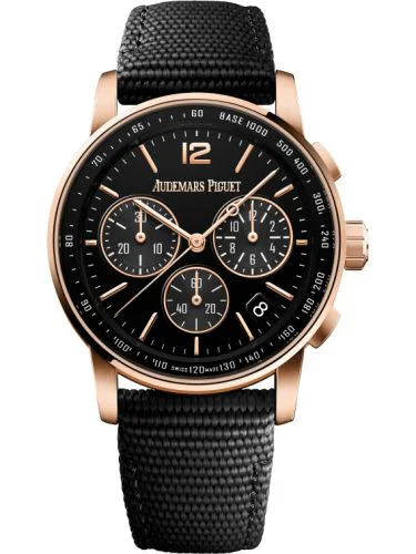 CODE 11.59 Chronograph Selfwinding Pink Gold / Black / Fabric