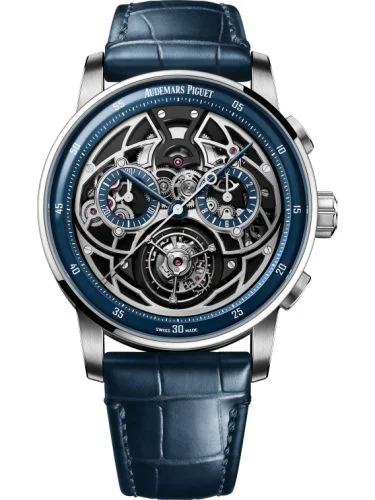 CODE 11.59 Selfwinding Flying Tourbillon Chronograph White Gold / Blue